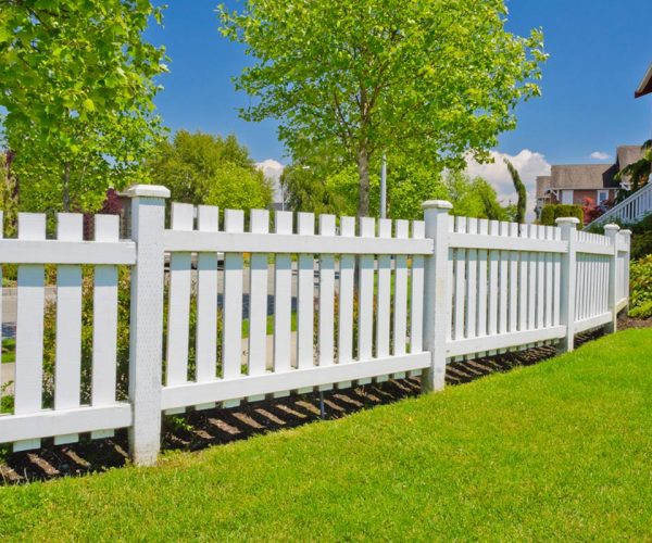 homeguide-4-foot-tall-white-picket-wood-fence-in-backyard